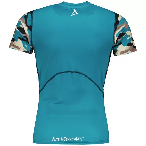  Hochwertiges Funktions-Kompressions-T-Shirt mit kurzen Ärmeln für Herren ALTISPORT VOJ/ALM038TR04 KEROSIN/BRAUN 