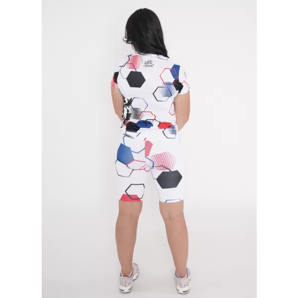  Hochwertige Damen-Funktionsleggings oberhalb des Knies ALTISPORT VOJ/ALW036LEG02 HEXA WEIß 