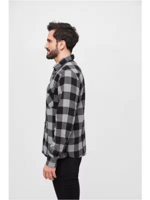 Hemd BRANDIT CHECKED BD4002 SCHWARZ/HOLZKOHLE