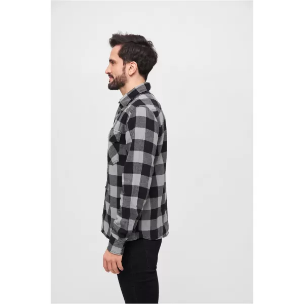  Hemd BRANDIT CHECKED BD4002 SCHWARZ/HOLZKOHLE 