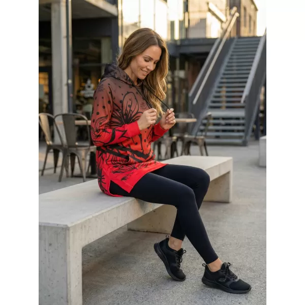  Hochwertiges Funktions-Sweatshirt für Damen ALTISPORT VOJ/ALW045MI03 ROT UND SCHWARZ 