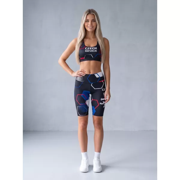  Hochwertige Damen-Funktionsleggings oberhalb des Knies ALTISPORT VOJ/ALW036LEG02 HEXA SCHWARZ 