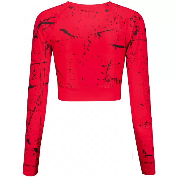  Hochwertiges Funktions-Crop-Top mit langen Ärmeln für Damen ALTISPORT VOJ/ALW034TR04 ROT 