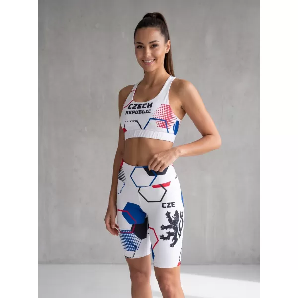  Hochwertige Damen-Funktionsleggings oberhalb des Knies ALTISPORT VOJ/ALW036LEG02 HEXA WEIß 