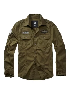 Hemd BRANDIT LUIS VINTAGE BD4023 OLIVE
