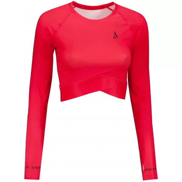  Hochwertiges Funktions-Crop-Top mit langen Ärmeln für Damen ALTISPORT VOJ/ALW000TR04 ROT 