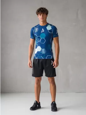 Hochwertiges Funktions-Kompressions-T-Shirt mit kurzen Ärmeln für Herren ALTISPORT VOJ/ALM037TR04 NAVY BLAU