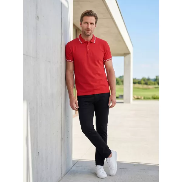  Herren-T-Shirt mit Kragen ALTISPORT NoPrint NP/ALM912 ROT 