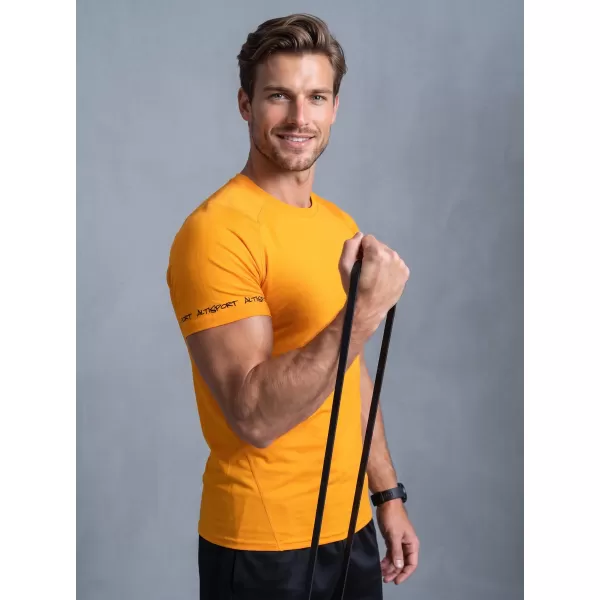  Hochwertiges Funktions-Kompressions-T-Shirt mit kurzen Ärmeln für Herren ALTISPORT VOJ/ALM000TR04 ORANGE 