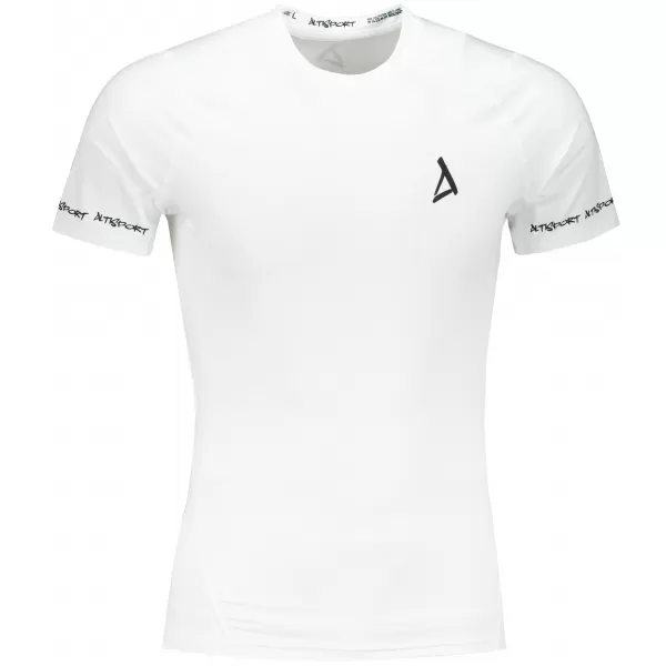  Hochwertiges Funktions-Kompressions-T-Shirt mit kurzen Ärmeln für Herren ALTISPORT VOJ/ALM000TR04 WEIß 