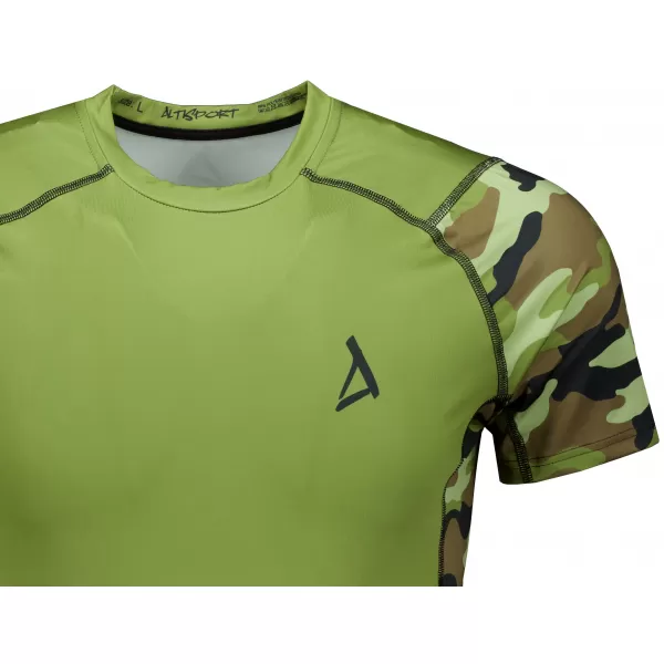  Hochwertiges Funktions-Kompressions-T-Shirt mit kurzen Ärmeln für Herren ALTISPORT VOJ/ALM038TR04 GRÜN/KHAKI 