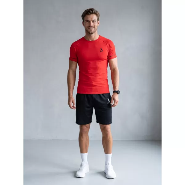  Hochwertiges Funktions-Kompressions-T-Shirt mit kurzen Ärmeln für Herren ALTISPORT VOJ/ALM000TR04 ROT 