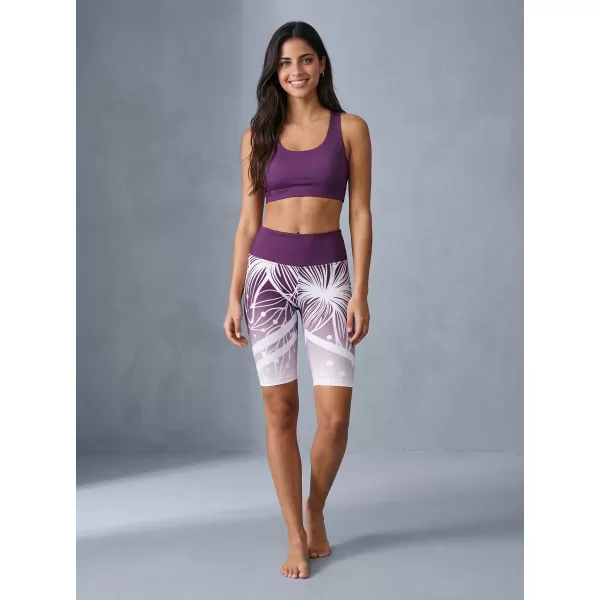  Hochwertige Damen-Funktionsleggings oberhalb des Knies ALTISPORT VOJ/ALW045LEG02 LILA/WEIß 