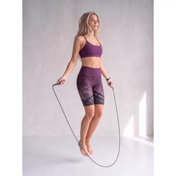  Hochwertige Damen-Funktionsleggings oberhalb des Knies ALTISPORT VOJ/ALW045LEG02 LILA/SCHWARZ 