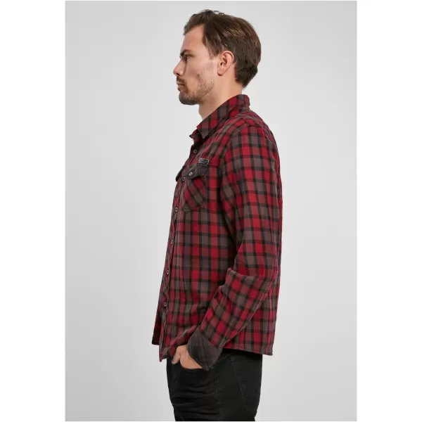  Hemd BRANDIT DUNCAN CHECKED BD4016 ROT/BRAUN 