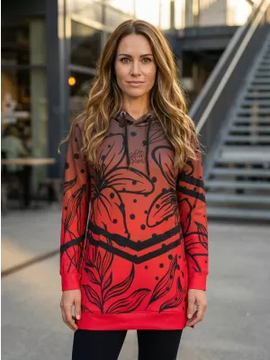 Hochwertiges Funktions-Sweatshirt für Damen ALTISPORT VOJ/ALW045MI03 ROT UND SCHWARZ