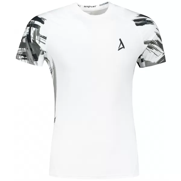  Hochwertiges Funktions-Kompressions-T-Shirt mit kurzen Ärmeln für Herren ALTISPORT VOJ/ALM039TR04 WEIß 