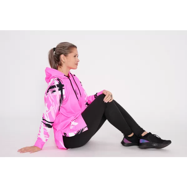 Funktionelles erweitertes Damen-Sweatshirt Premium ALTISPORT VOJ/ALW039MI03 FLUO-ROSA 