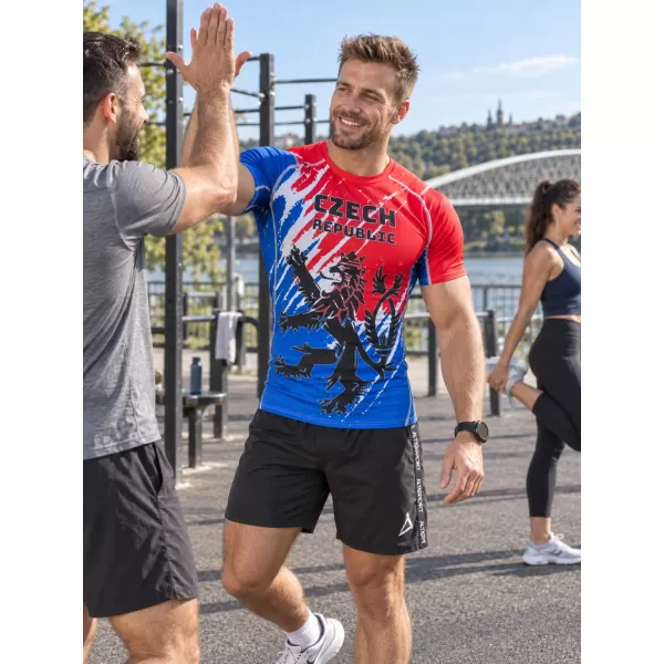  Herren Funktions-Kompressionsshirt mit kurzen Ärmeln Premium ALTISPORT VOJ/ALM036TR04 LÖWE 
