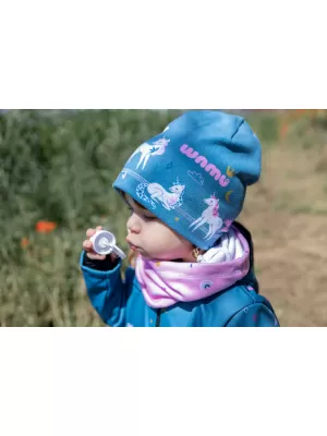 Fleece-Halstuch für Kinder WAMU JEDNOROŽCI ROSA