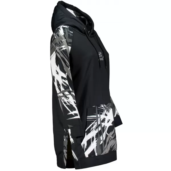  Funktionelles erweitertes Damen-Sweatshirt Premium ALTISPORT VOJ/ALW039MI03 SCHWARZ/WEIß 