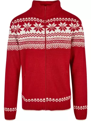 Herren Sweatshirt BRANDIT CARDIGAN NORWEGER BD5030 ROT