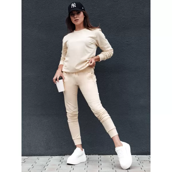  Damen Sweatshirt DSTREET by1318 BEIGE 
