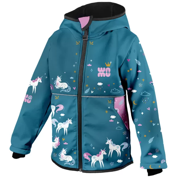  Baby Softshell Jacke WAMU JEDNOROŽCI BLAU 