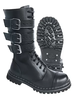 Herrenschuhe BRANDIT 3-BUCKLE PHANTOM BD9005 SCHWARZ