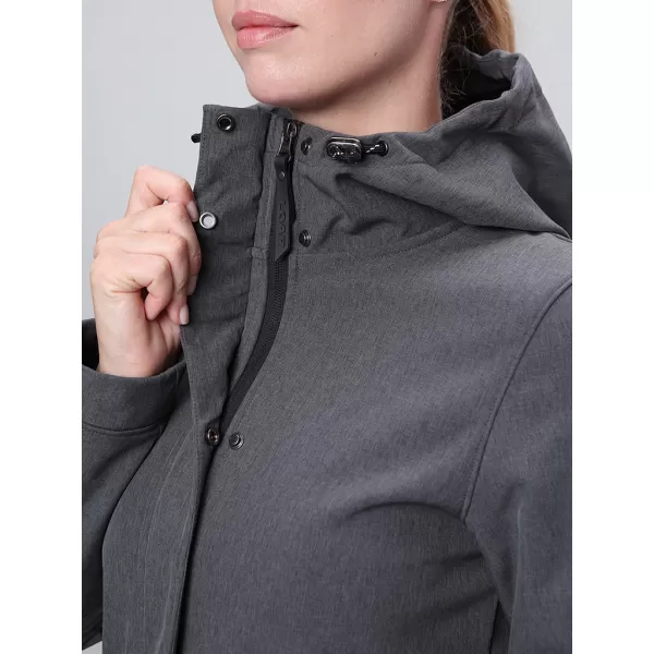  Softshell-Mantel für Damen LOAP LUNARA DUNKELGRAU 