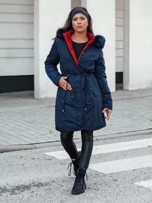 Damenmantel DSTREET TRENDNEL DUNKELBLAU Dstreet1