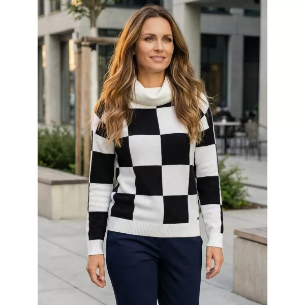  Damenpullover ALTISPORT DELLA SCHWARZ-WEISS 