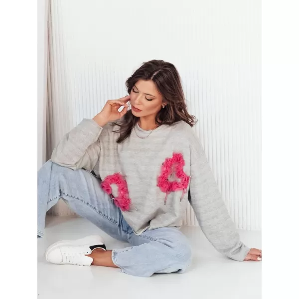  Damen Sweatshirt DSTREET RAWEL HELLGRAU 