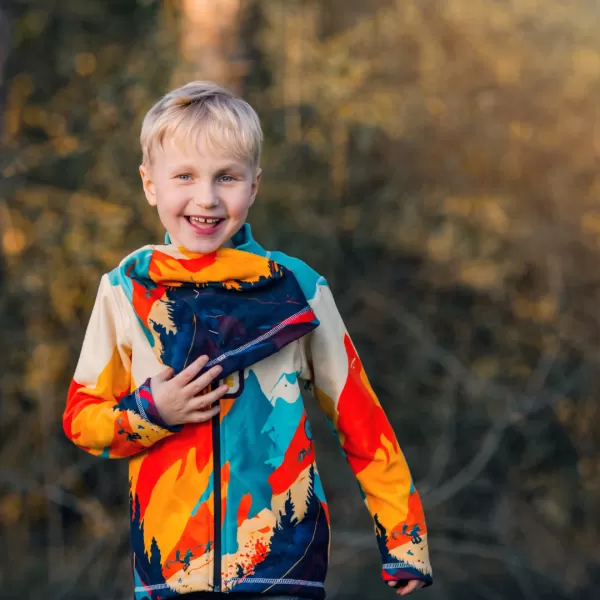  Fleece-Sweatshirt für Kinder WAMU MOUNTAIN BIKE GRÜN 