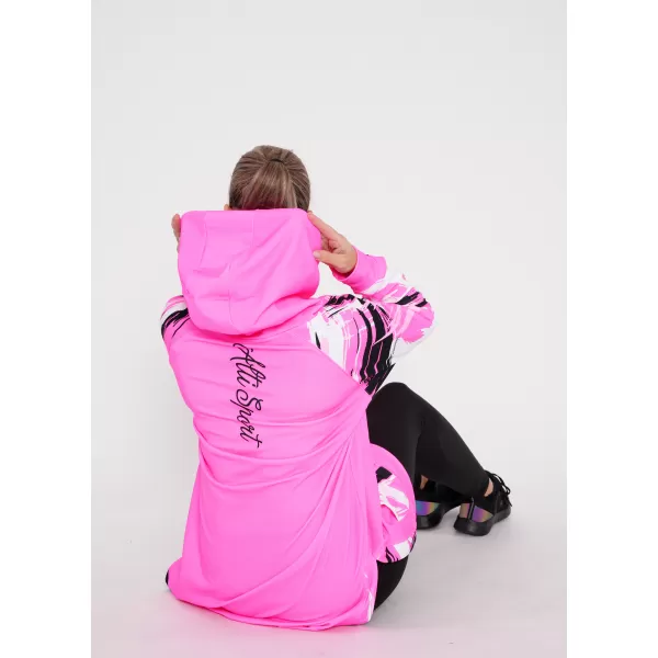  Funktionelles erweitertes Damen-Sweatshirt Premium ALTISPORT VOJ/ALW039MI03 FLUO-ROSA 