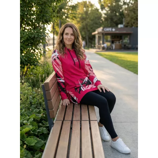  Funktionelles erweitertes Damen-Sweatshirt Premium ALTISPORT VOJ/ALW039MI03 VIVA MAGENTA 