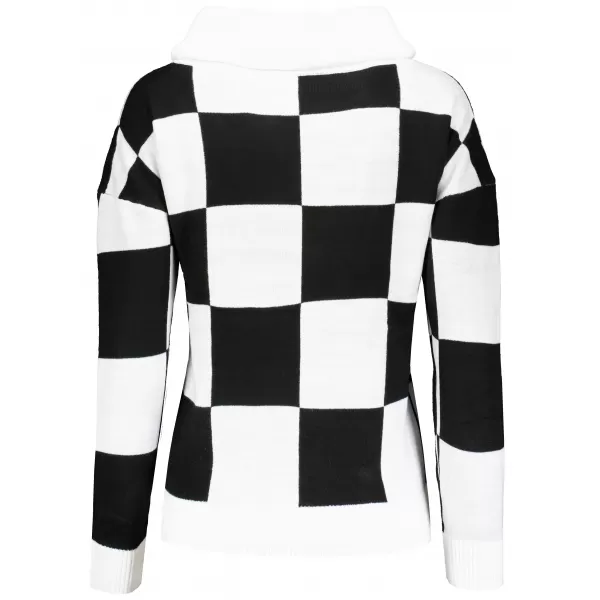  Damenpullover ALTISPORT DELLA SCHWARZ-WEISS 