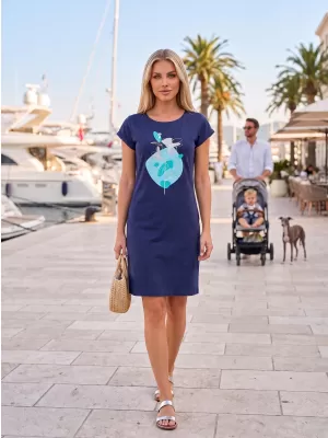 Frauen erweitert t -Shirt/Kleid ALTISPORT ALW187178 MITTERNACHT