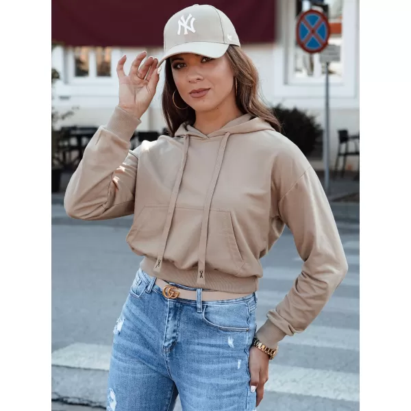 Damen Sweatshirt DSTREET TRENDHOOD BY1311 KARAMELL 