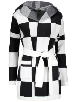 Damenpullover ALTISPORT DEHLIA SCHWARZ-WEISS