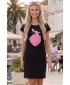 Frauen erweitert t -Shirt/Kleid ALTISPORT ALW187178 SCHWARZ -PINK