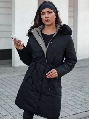 Damenmantel DSTREET TRENDNEL SCHWARZ Dstreet1