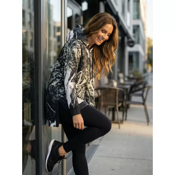  Funktionelles erweitertes Damen-Sweatshirt Premium ALTISPORT VOJ/ALW018MI03 SCHWARZ UND WEIß 
