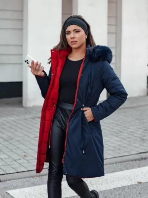 Damenmantel DSTREET TRENDNEL DUNKELBLAU Dstreet1