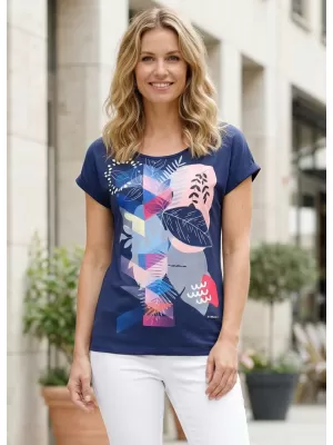 Damen-T-Shirt ALTISPORT DIANITA DUNKELBLAU