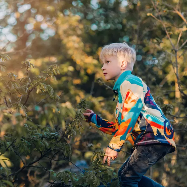  Fleece-Sweatshirt für Kinder WAMU MOUNTAIN BIKE GRÜN 