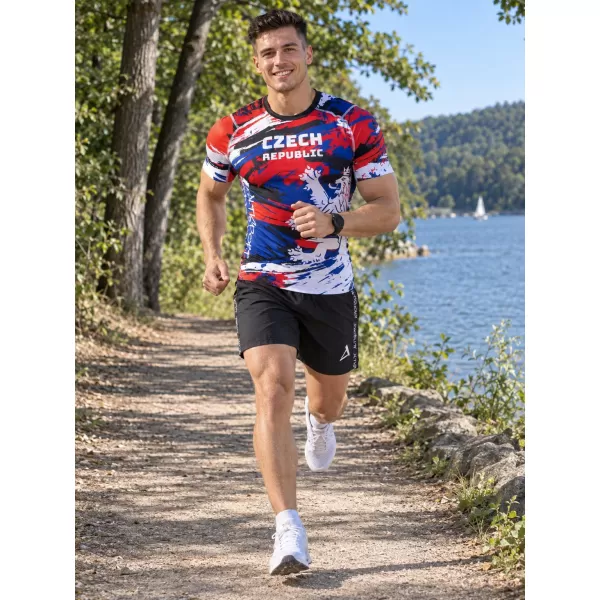  Herren Funktions-Kompressionsshirt mit kurzen Ärmeln Premium ALTISPORT VOJ/ALM036TR04 TSCHECHISCH 