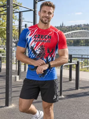 Herren Funktions-Kompressionsshirt mit kurzen Ärmeln Premium ALTISPORT VOJ/ALM036TR04 LÖWE