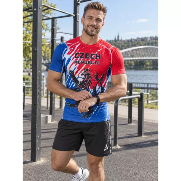  Herren Funktions-Kompressionsshirt mit kurzen Ärmeln Premium ALTISPORT VOJ/ALM036TR04 LÖWE 