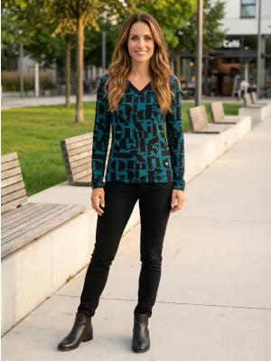 Damen-T-Shirt KIXMI TAFFY KEROSIN